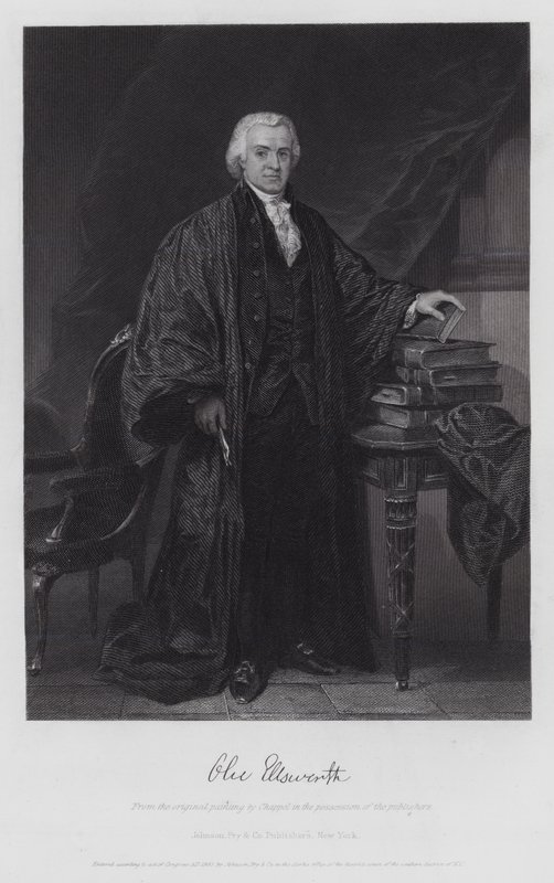 Oliver Ellsworth (gravür) by Alonzo (after) Chappel