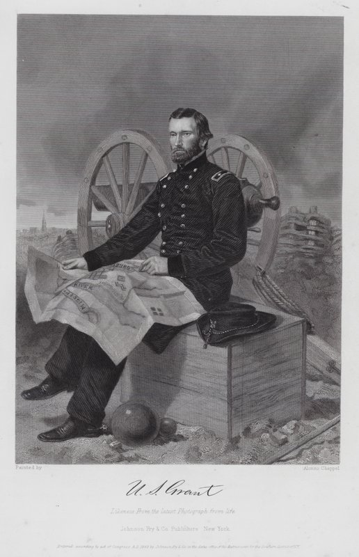Ulysses S Grant (gravür) by Alonzo (after) Chappel