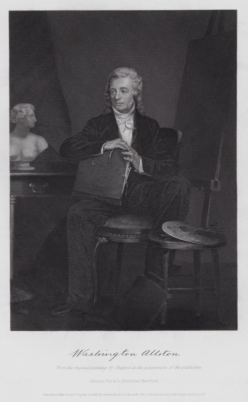 Washington Allston (gravür) by Alonzo (after) Chappel