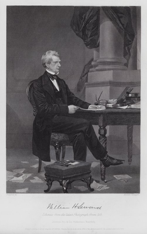 William Henry Seward (gravür) by Alonzo (after) Chappel
