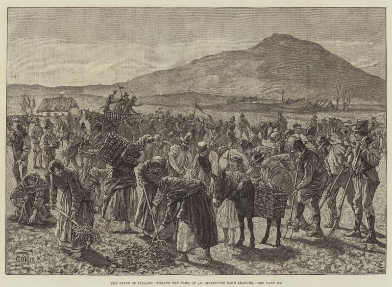 İrlanda Eyaleti, Hapsedilmiş Bir Toprak Birliğinin Çiftliğini Sürerken by Aloysius O