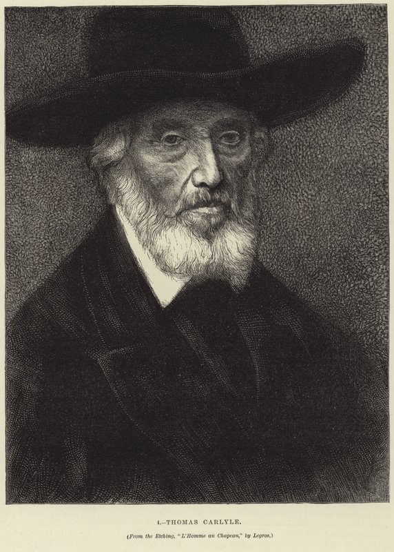 Thomas Carlyle'ın Portresi by Alphonse Legros