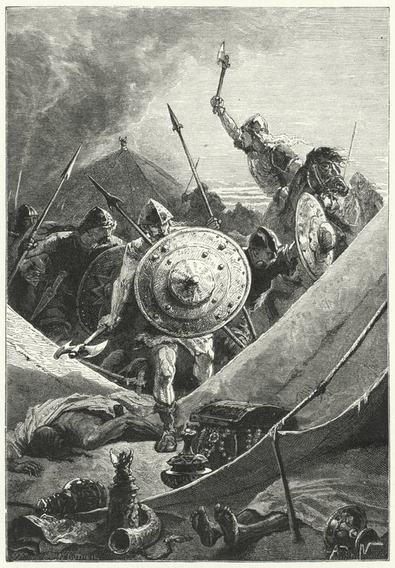 Mağribi kampına saldırı (gravür) by Alphonse Marie de (after) Neuville