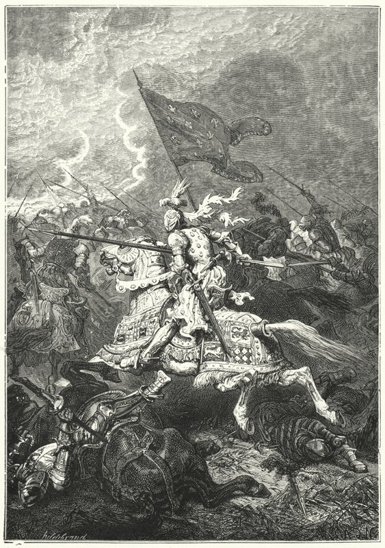 Fornovo Savaşı, İtalya by Alphonse Marie de (after) Neuville