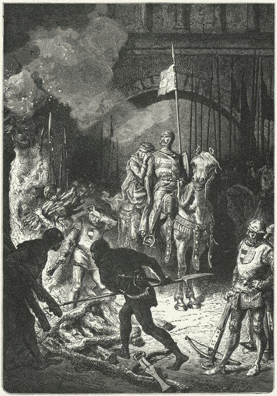El Cid, eşi Dona Jimena ile birlikte, Valensiya