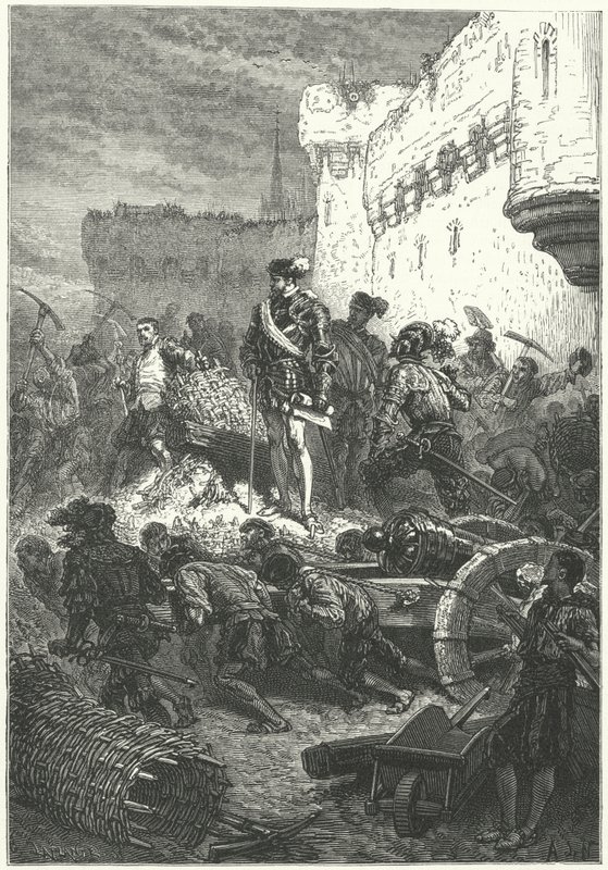 Francis, Guise Dükü, Metz savunmasının yapımını denetlerken, 1552 by Alphonse Marie de after Neuville
