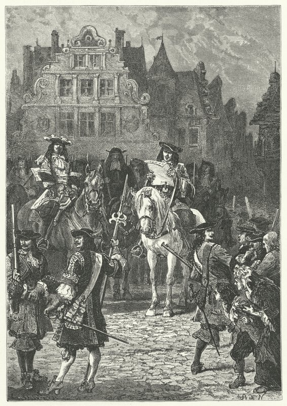 Nantes Fermanının XIV.Louis tarafından iptal edildiğinin ilanı, 1685 by Alphonse Marie de after Neuville
