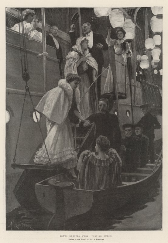 Cowes Regatta Haftası, Ayrılan Misafirler by Amedee Forestier