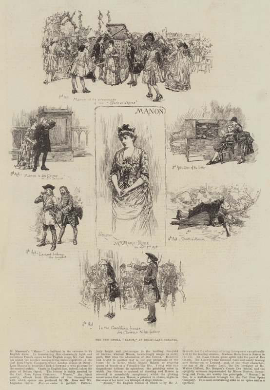 Yeni Opera, Manon, Drury-Lane Tiyatrosu
