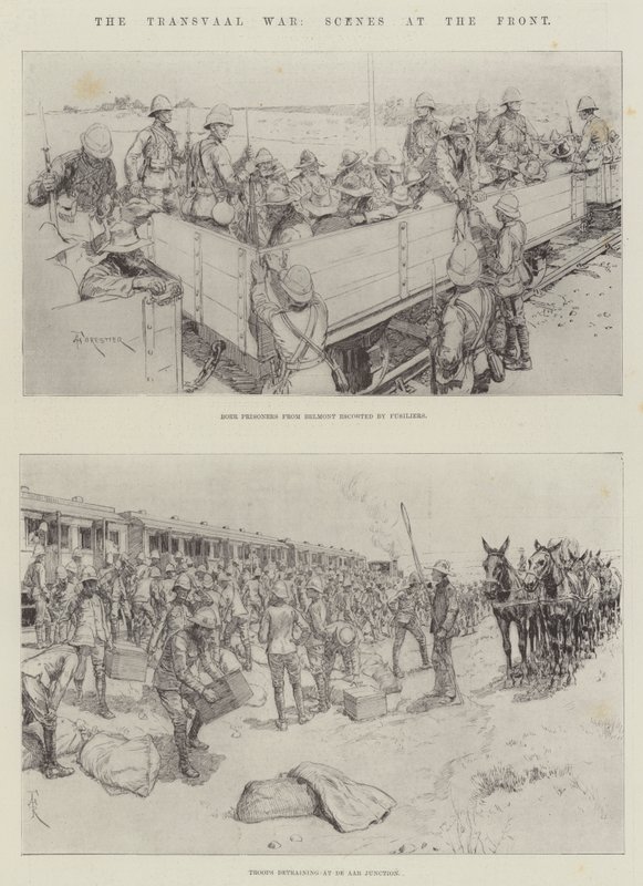 Transvaal Savaşı, Cephedeki Sahneler by Amedee Forestier