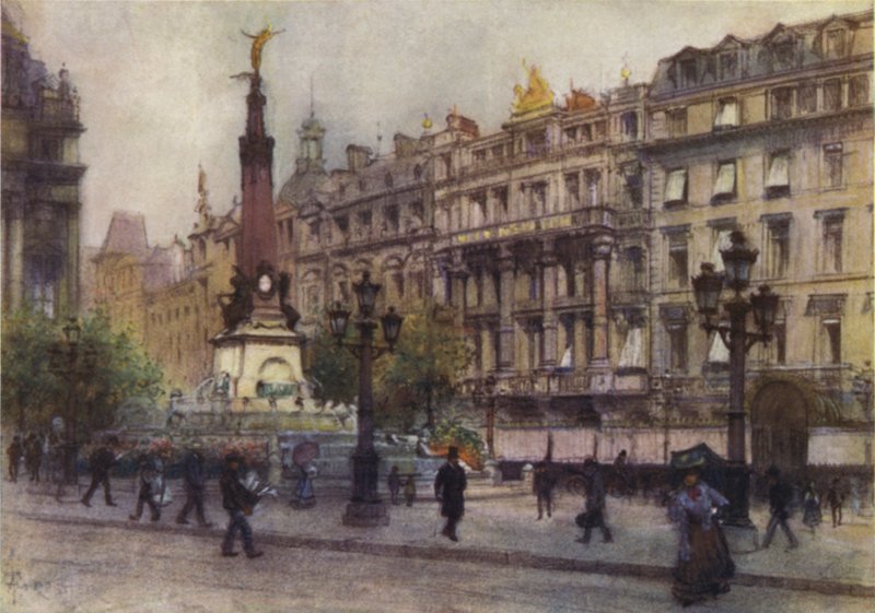 Place de Brouckere, Brüksel by after Amedee Forestier