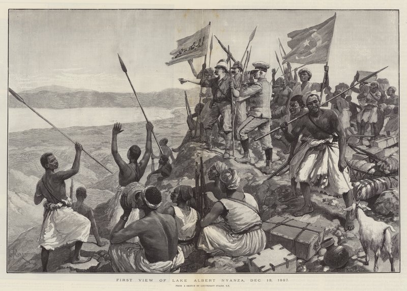 Albert Nyanza Gölü'nün İlk Görünümü, 13 Aralık 1887 by Amedee Forestier
