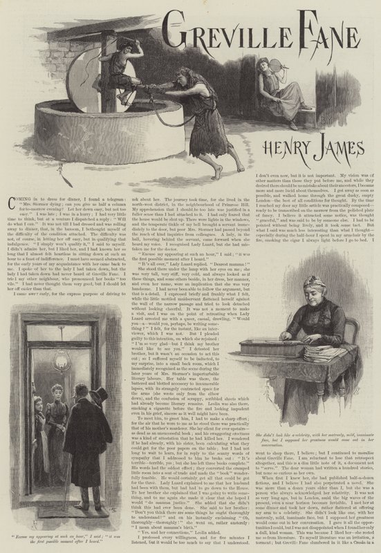 Greville Fane, Henry James by Amedee Forestier