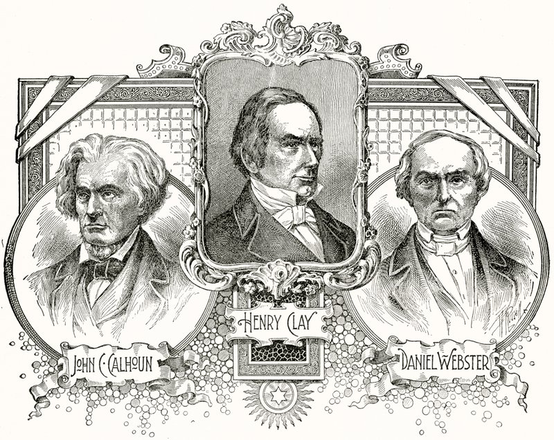 John C Calhoun, Henry Clay, Daniel Webster by American School