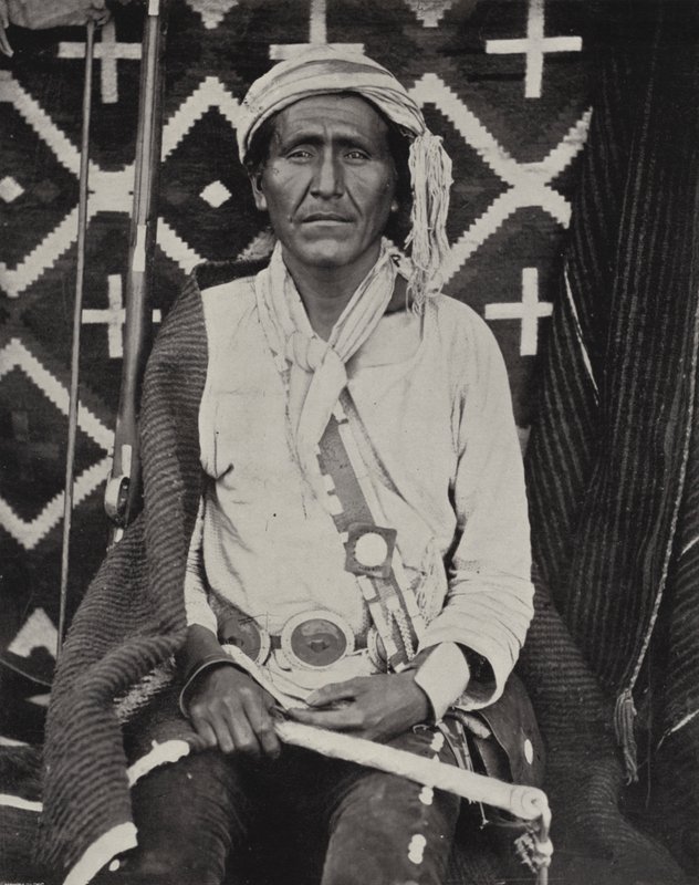Bir Navajoe Kızılderilisi (s/b fotoğraf) by American Photographer (after)