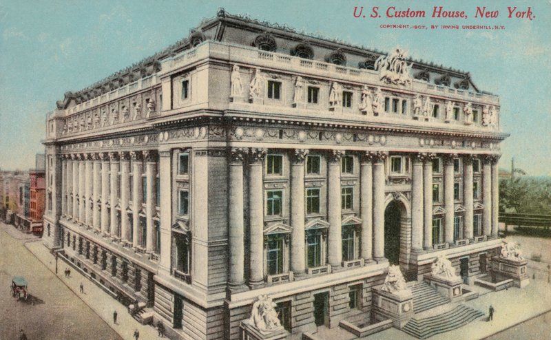 Alexander Hamilton US Custom House, New York City, New York, ABD (renkli fotoğraf) by American Photographer (after)