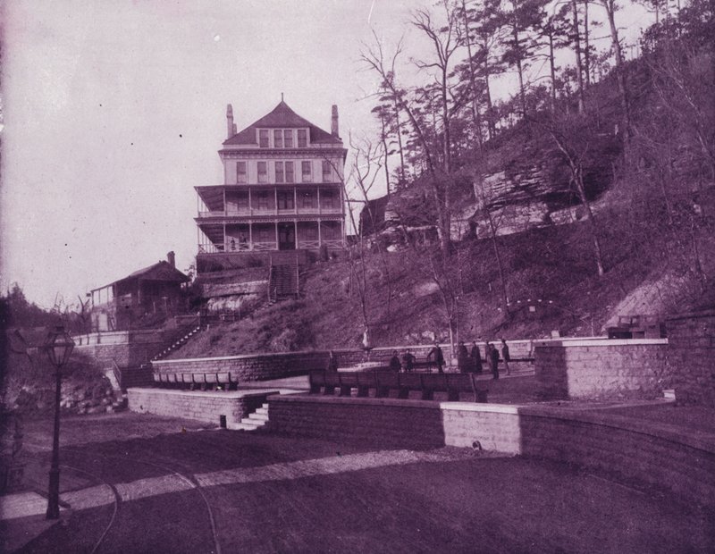 Basin Springs, Eureka Springs, Arkansas, St Louis ve San Francisco Demiryolu üzerinde (s/b fotoğraf) by American Photographer (after)