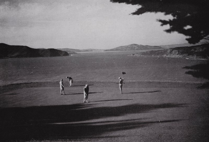 California: San Francisco, Lincoln Park, Golden Gate, okyanus ve şehir manzaralı (s/b fotoğraf) by American Photographer (after)