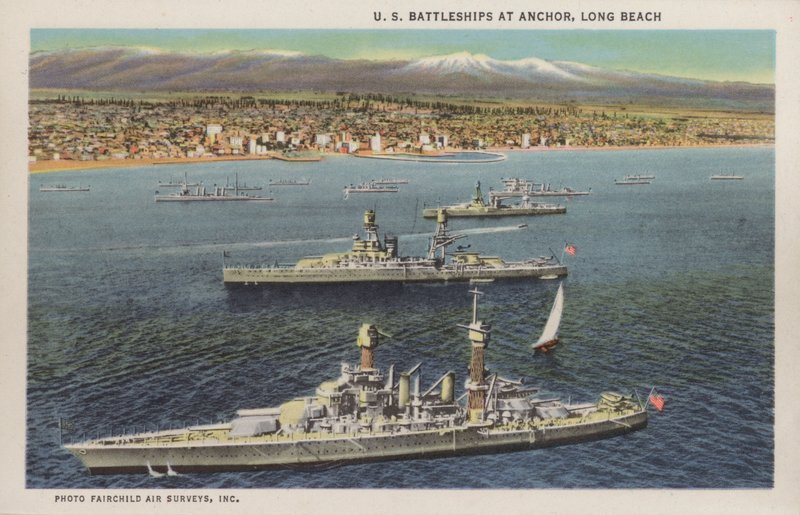 California: ABD Zırhlıları demir atmış, Long Beach (fotoğraf) by American Photographer (after)