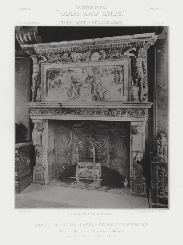 Şömine: Musee De Cluny, Paris, Ecole Champenoise (s/b fotoğraf) by American Photographer (after)