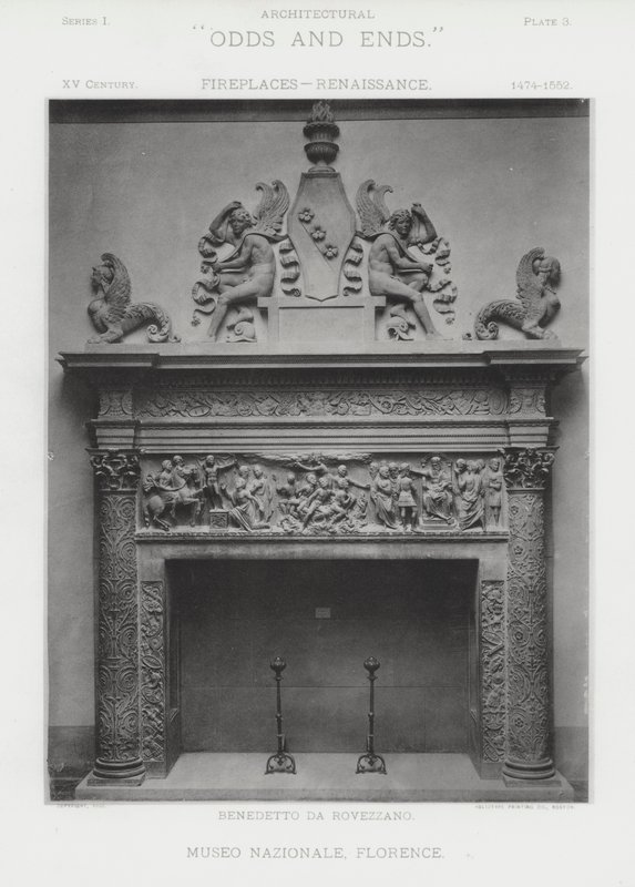 Şömine: Museo Nazionale, Floransa (s / b fotoğraf) by American Photographer (after)