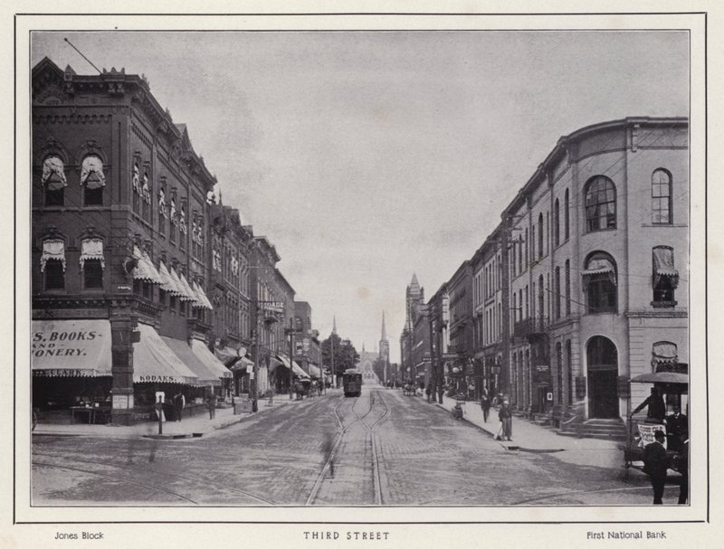 Jamestown, NY: Üçüncü Cadde (s/b fotoğraf) by American Photographer (after)