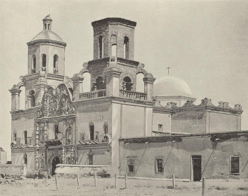 Mission San Xavier Del Bac, Arizona (s/b fotoğraf) by American Photographer (after)