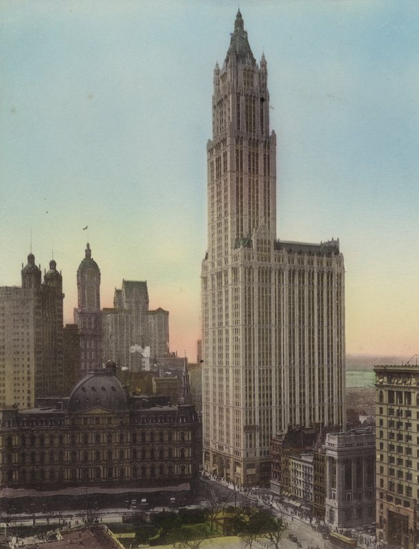 New York: Postane; Woolworth Binası (fotoğraf) by American Photographer (after)