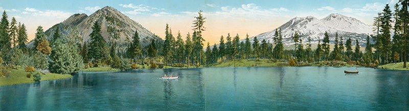 Shasta Dağı ve Black Butte Panoraması (fotoğraf) by American Photographer (after)