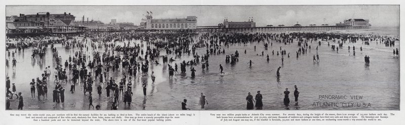 Panoramik Manzara, Atlantic City, ABD (s/b fotoğraf) by American Photographer (after)