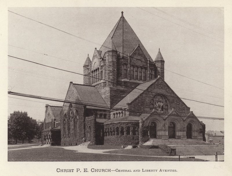 Pittsburgh: Christ PE Kilisesi, Central ve Liberty Caddeleri (s/b fotoğraf) by American Photographer (after)
