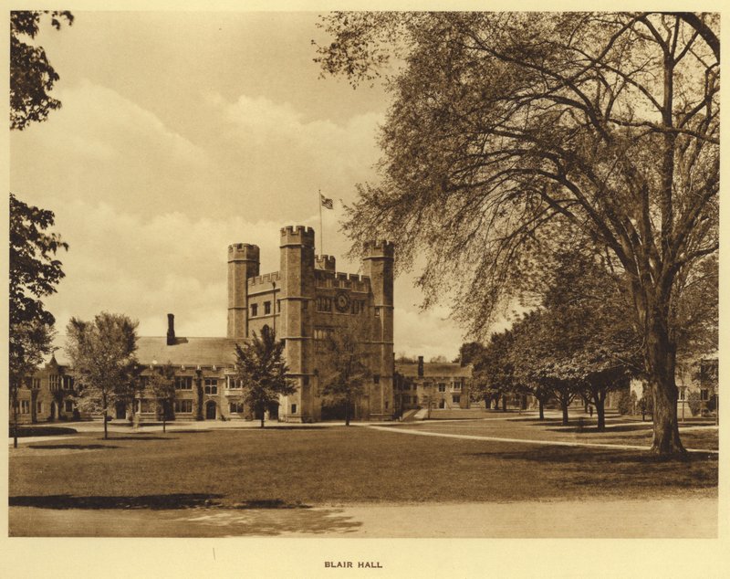 Princeton Üniversitesi: Blair Hall (s/b fotoğraf) by American Photographer (after)