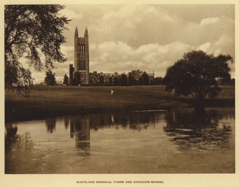 Princeton Üniversitesi: Cleveland Memorial Tower ve Graduate School (s/b fotoğraf) by American Photographer (after)