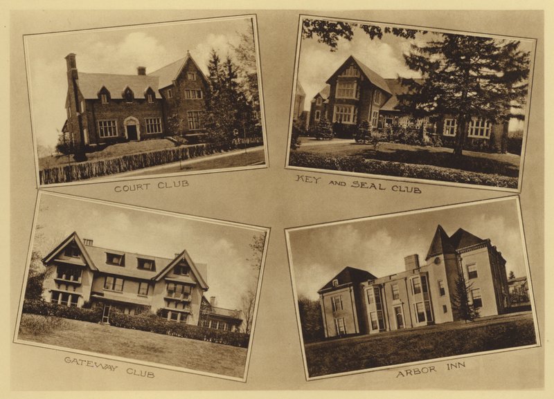 Princeton Üniversitesi: Mahkeme Kulübü; Anahtar ve Mühür Kulübü; Ağ Geçidi Kulübü; Arbor Inn (s/b fotoğraf) by American Photographer (after)
