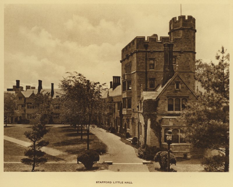 Princeton Üniversitesi: Stafford Little Hall (s/b fotoğraf) by American Photographer (after)