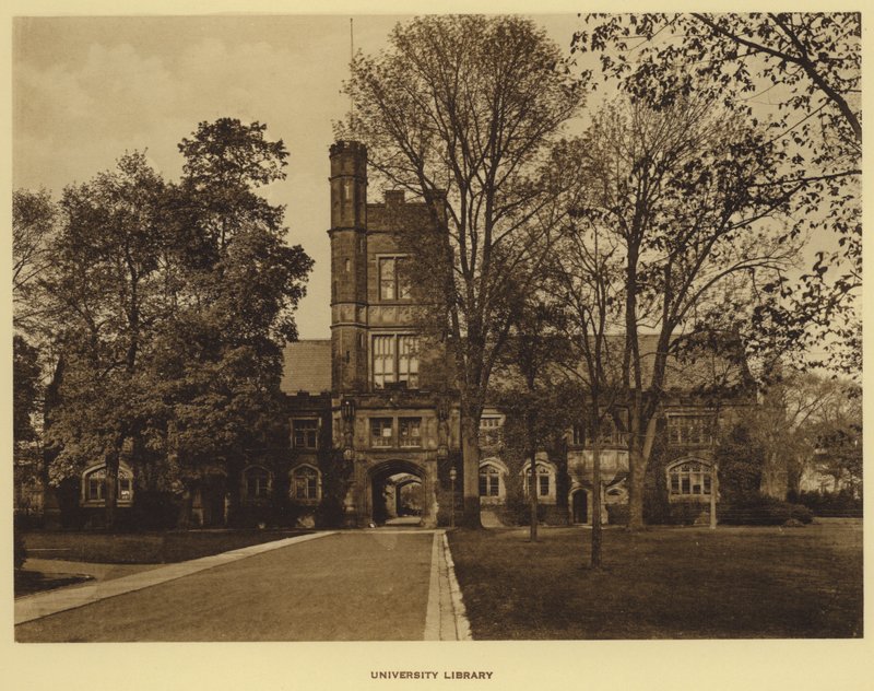 Princeton Üniversitesi: Üniversite Kütüphanesi (s/b fotoğraf) by American Photographer (after)