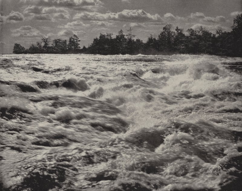 Şelalelerin üzerindeki Niagara Rapids (s/b fotoğraf) by American Photographer (after)