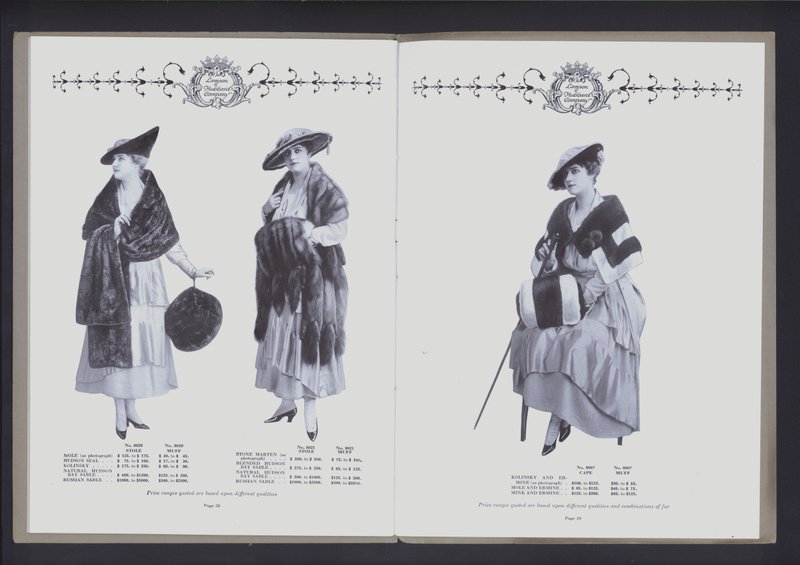 The Theatre of Fur Fashion'dan iki sayfalık yayın (s/b fotoğraf) by American Photographer (after)