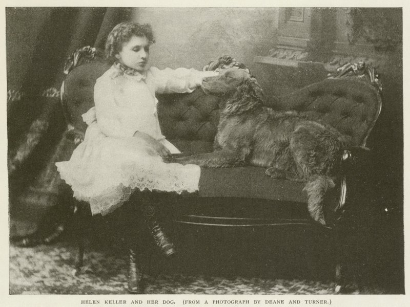 Helen Keller ve köpeği by American Photographer