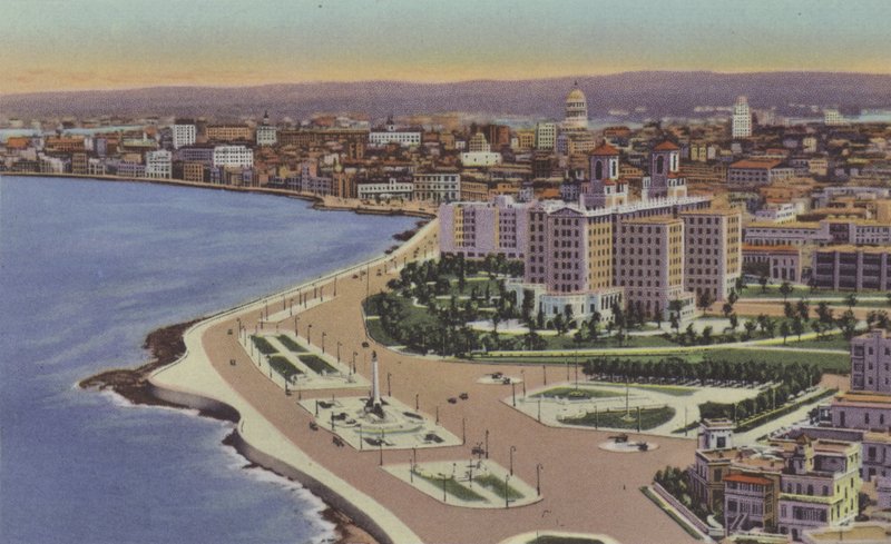 Hotel Nacional, Parque del Maine, National Hotel, Maine Park (renkli fotoğraf) by American Photographer