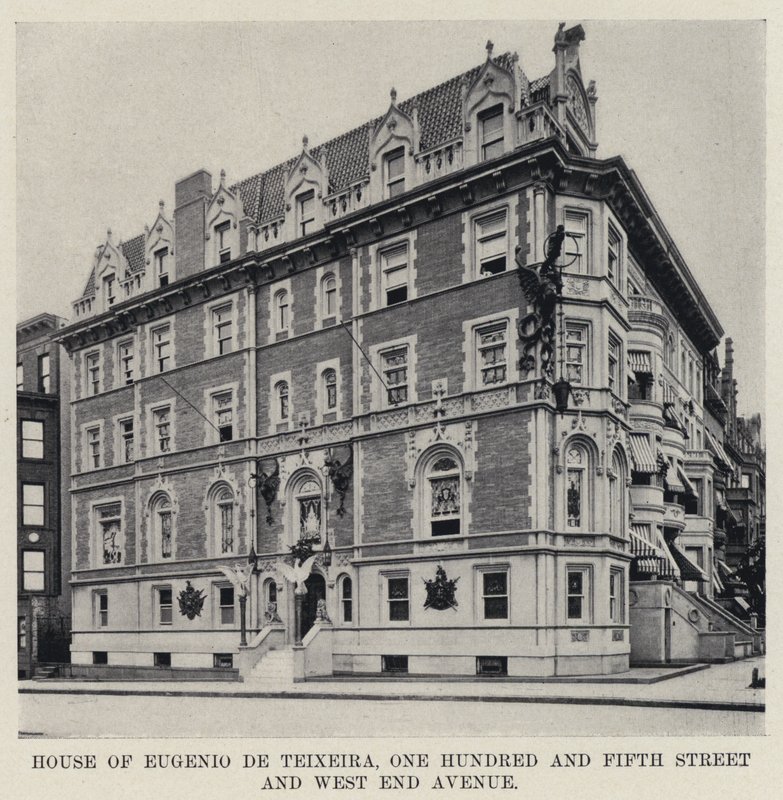 Eugenio de Teixeira Evi, Yüz Beşinci Cadde ve West End Caddesi (s/b fotoğraf) by American Photographer