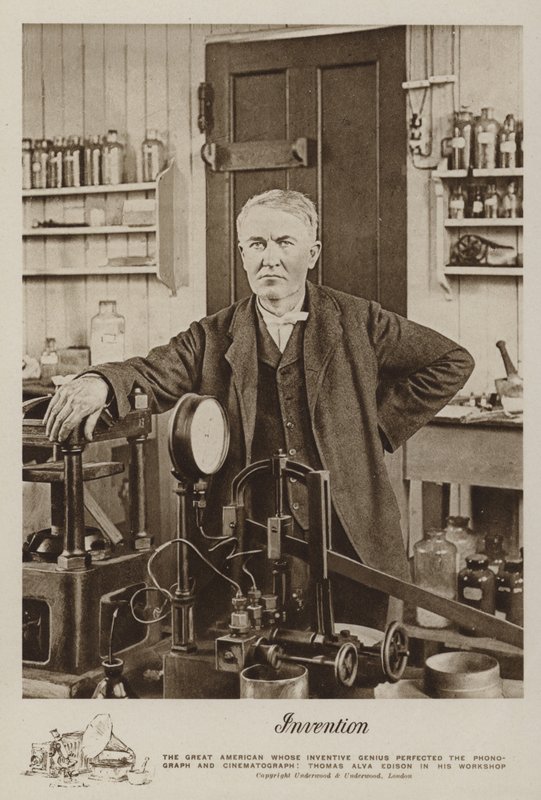 Buluş, Thomas Alva Edison atölyesinde by American Photographer