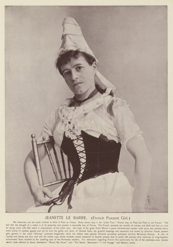 Jeanette le Barre, Fransız Köylü Kızı by American Photographer