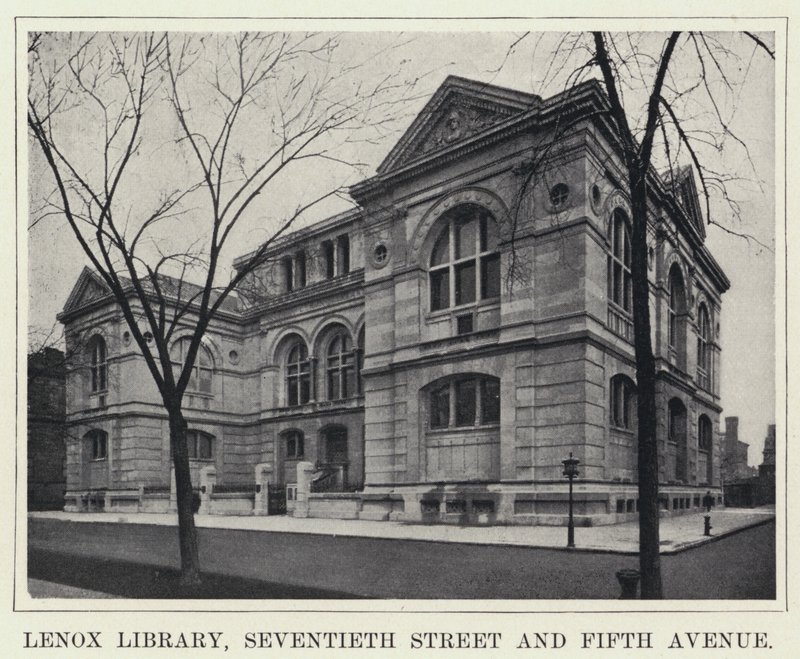 Lenox Kütüphanesi, Seventieth Street ve Fifth Avenue (s/b fotoğraf) by American Photographer