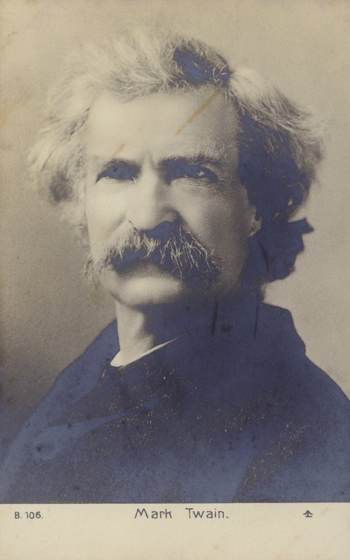 Mark Twain (1835-1910), Amerikalı yazar (b/w fotoğraf) by American Photographer
