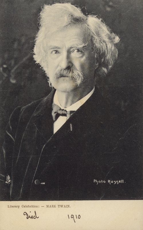 Mark Twain (1835-1910), Amerikalı yazar (b/w fotoğraf) by American Photographer