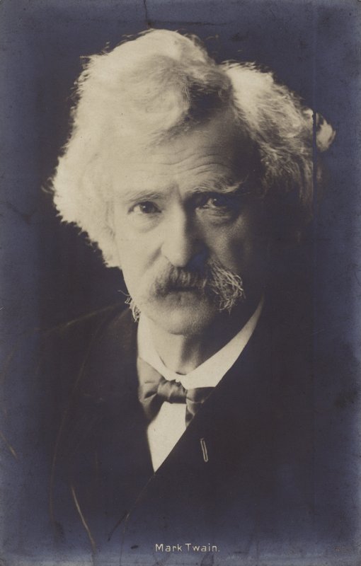 Mark Twain (1835-1910), Amerikalı yazar (b/w fotoğraf) by American Photographer