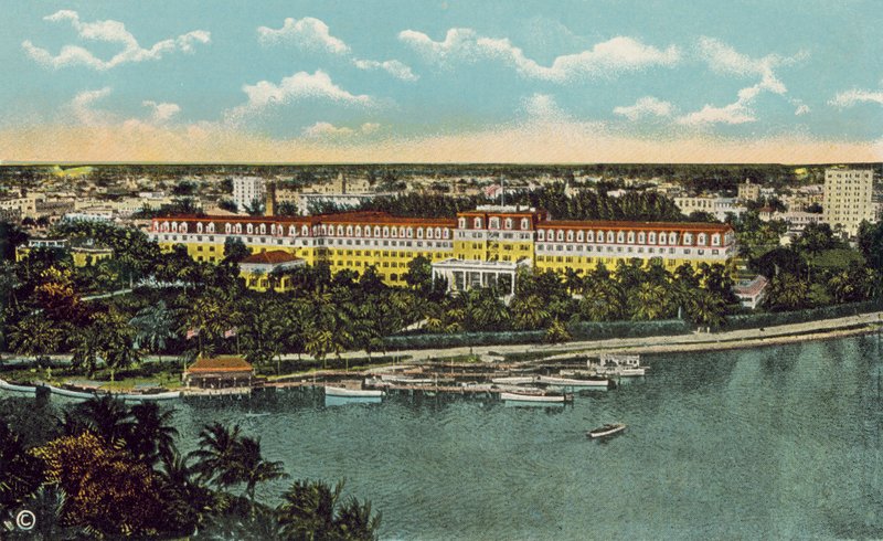 Miami, Florida, 1925 civarı: Royal Palm Oteli (renkli fotoğraf) by American Photographer