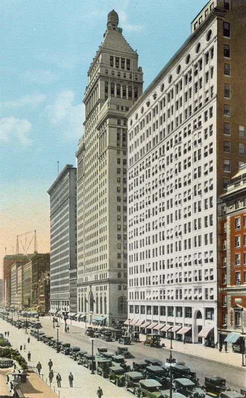 Güneye bakan Michigan Bulvarı (renkli fotoğraf) by American Photographer