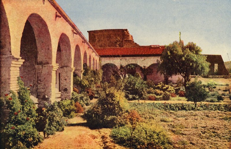 San Diego yakınlarındaki Mission San Juan Capistrano (renkli fotoğraf) by American Photographer